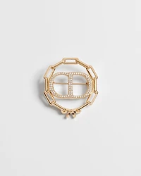 CD Circle Chain Brooch