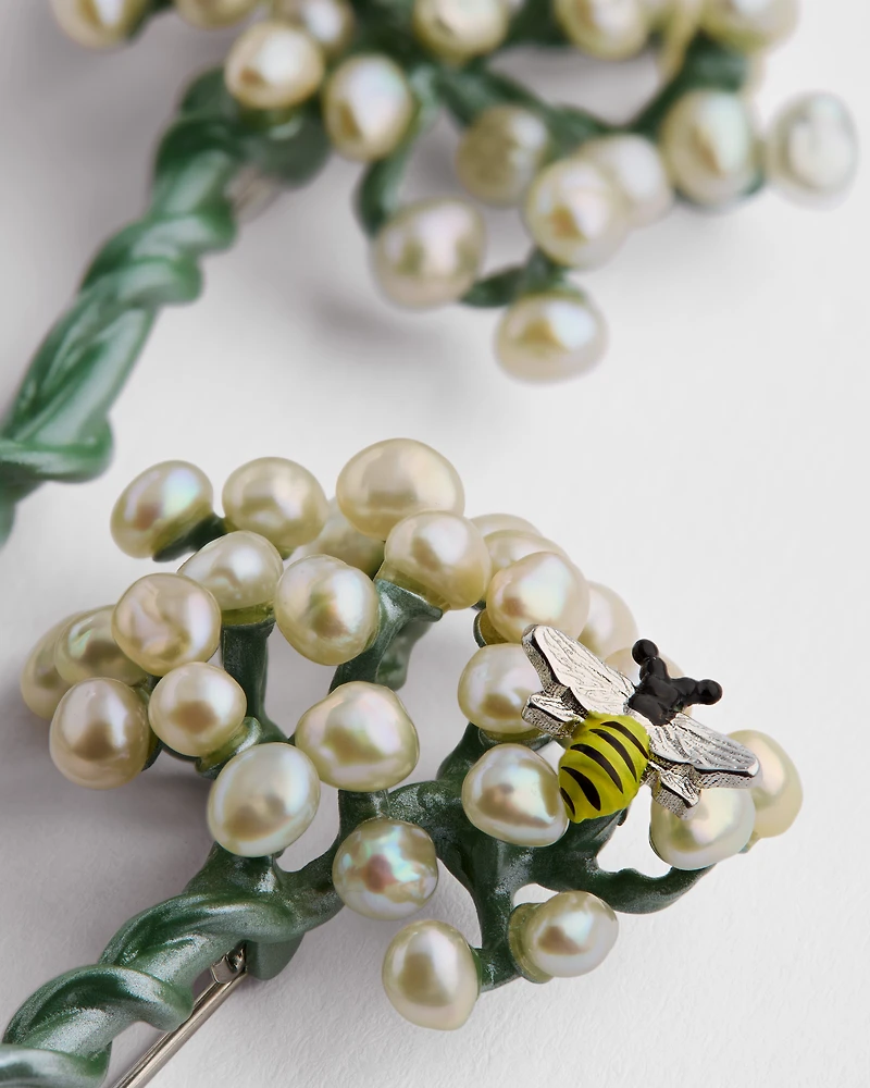 Set of Dior Flower Bee Bouquet of Flowers Brooches