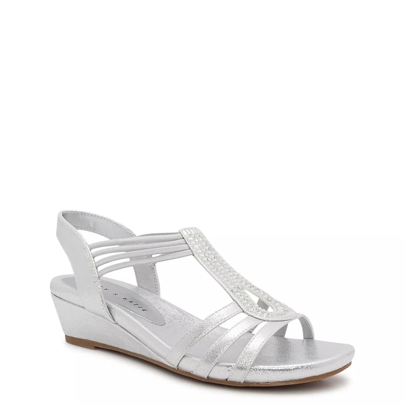 Valka Wedge Evening Sandal