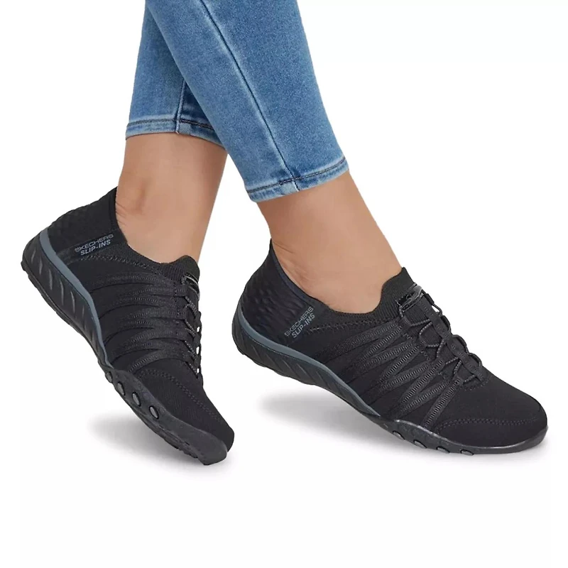 Women's Hands Free Slip-ins Relaxed Fit Breathe-Easy Roll-With-Me Sneaker