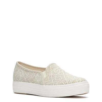 Women's Triple Decker Diamond Woven Jute Shoe