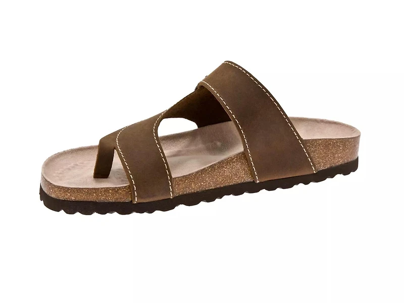 Carly Nubuck Flat Sandal