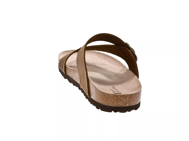 Carly Nubuck Flat Sandal