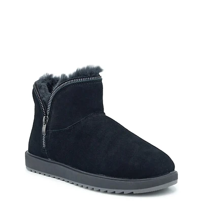 Women's Casual Cozy Bootie with Zip