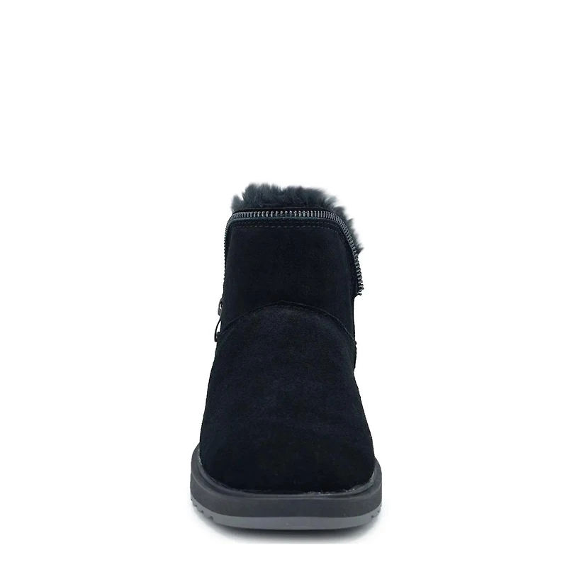 Women's Casual Cozy Bootie with Zip