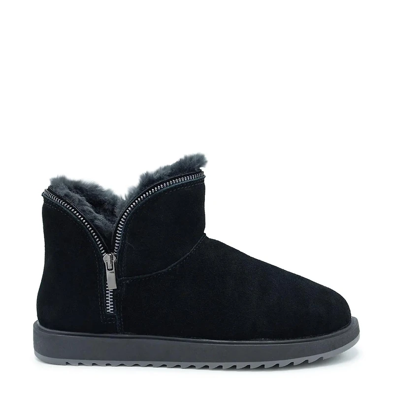 Women's Casual Cozy Bootie with Zip
