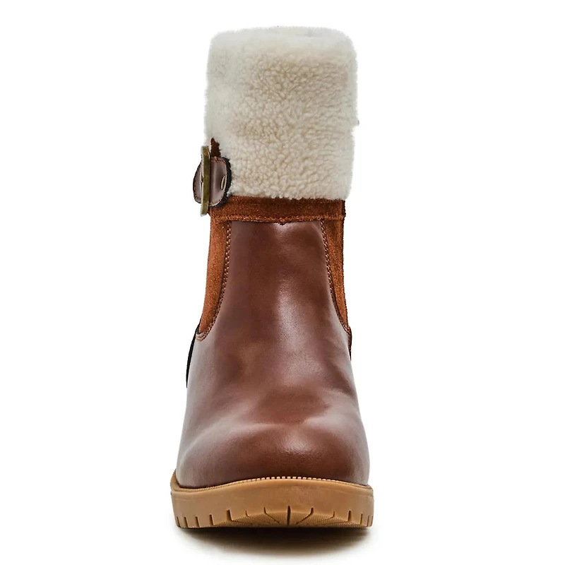 Cuffed Low Heel Waterproof Boot