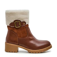 Cuffed Low Heel Waterproof Boot