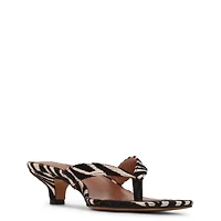 Women's Tracie Zebra Thong Dress Sandal