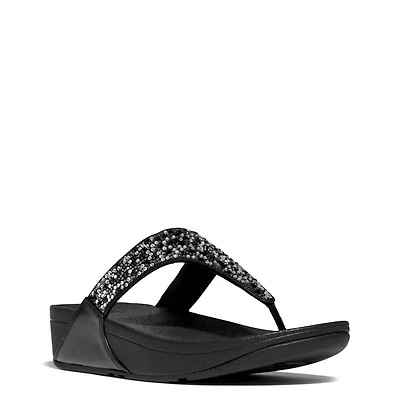 Women's Lulu Crystal-Mix Toe-Post Sandal