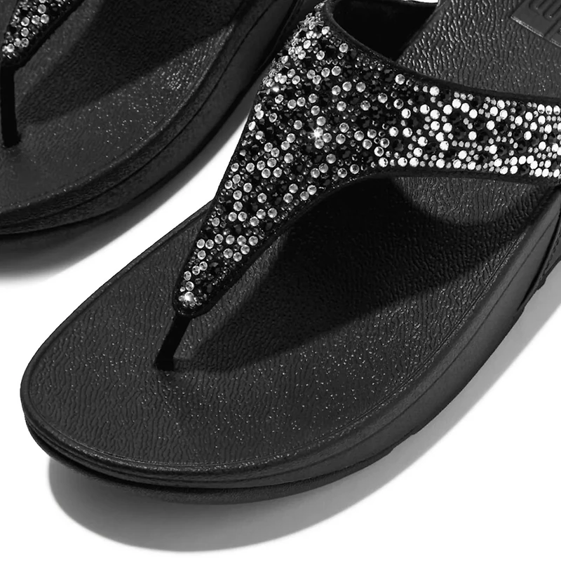 Women's Lulu Crystal-Mix Toe-Post Sandal