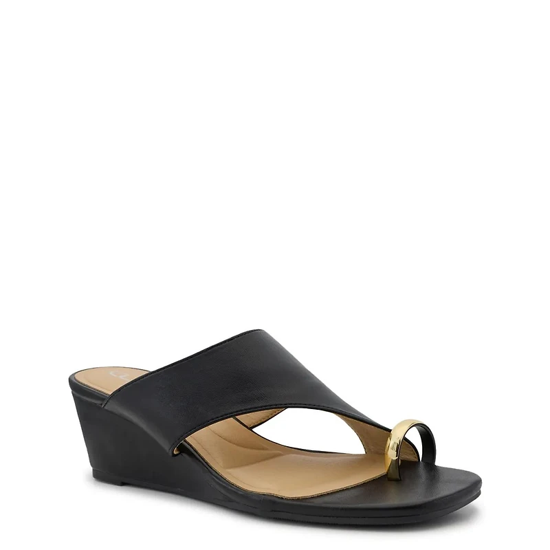 Women's Lovely Time Toe Thong Jewel Ring Wedge