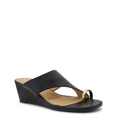 Women's Lovely Time Toe Thong Jewel Ring Wedge