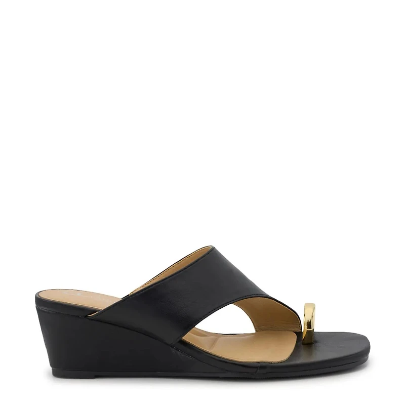 Women's Lovely Time Toe Thong Jewel Ring Wedge