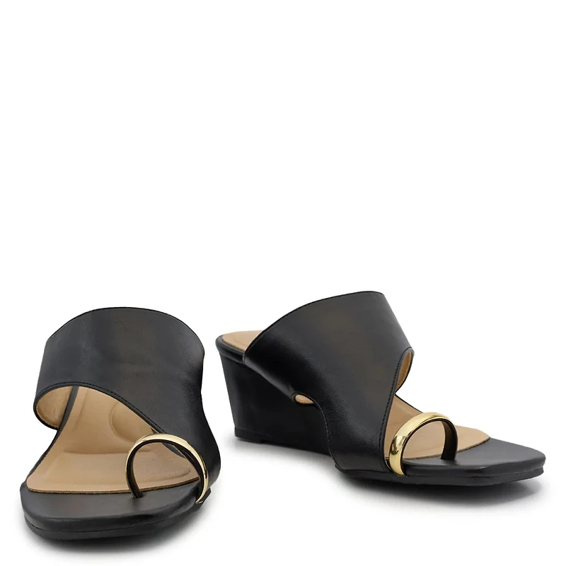 Women's Lovely Time Toe Thong Jewel Ring Wedge