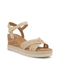 Women's X Band Suede Wedge Sandal