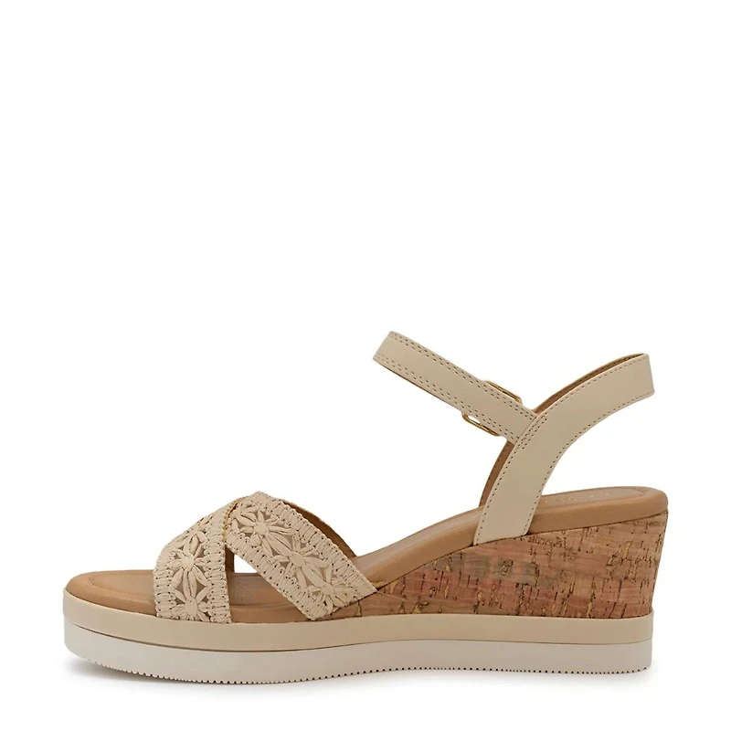 Women's X Band Suede Wedge Sandal