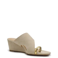 Women's Lovely Time Toe Thong Jewel Ring Wedge