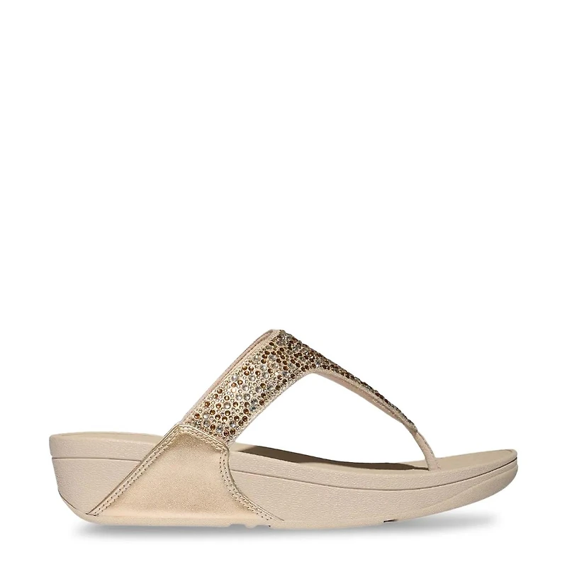 Women's Lulu Crystal Mix Metallic Toe Post Sandal