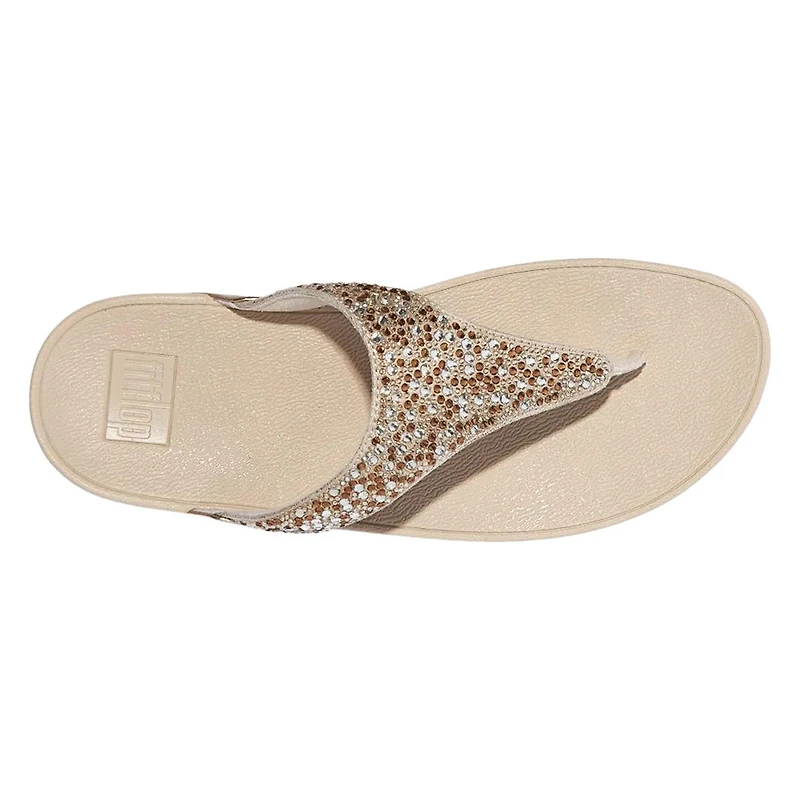 Women's Lulu Crystal Mix Metallic Toe Post Sandal
