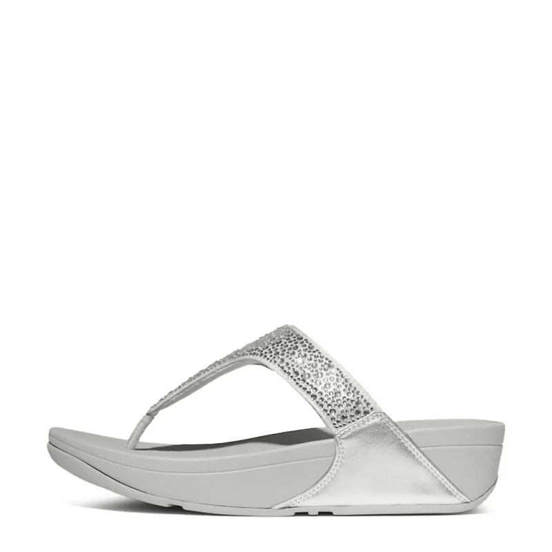 Women's Lulu Crystal-Mix Toe-Post Sandal