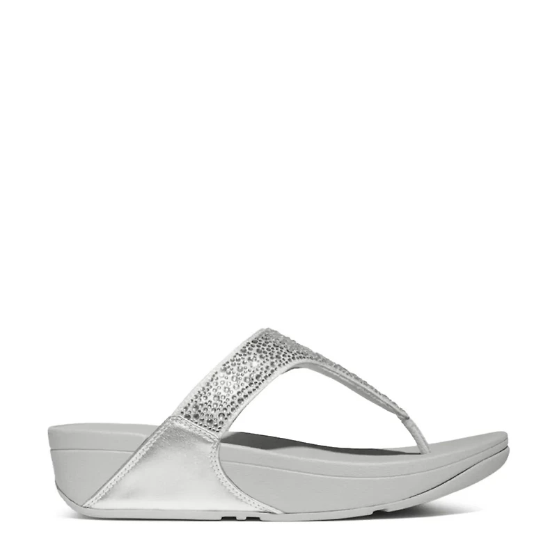 Women's Lulu Crystal-Mix Toe-Post Sandal