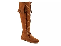 Lace Up Fringe Boot