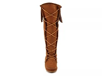Lace Up Fringe Boot