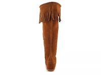 Lace Up Fringe Boot