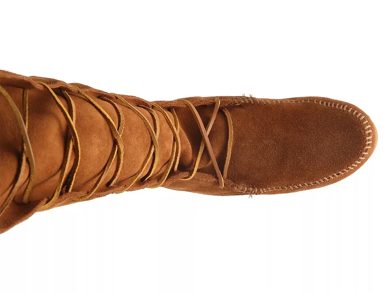 Lace Up Fringe Boot