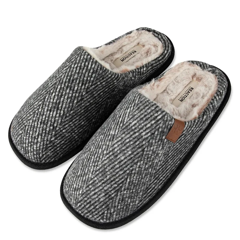 Mens' Herringbone Flannel Slipper