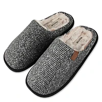 Mens' Herringbone Flannel Slipper