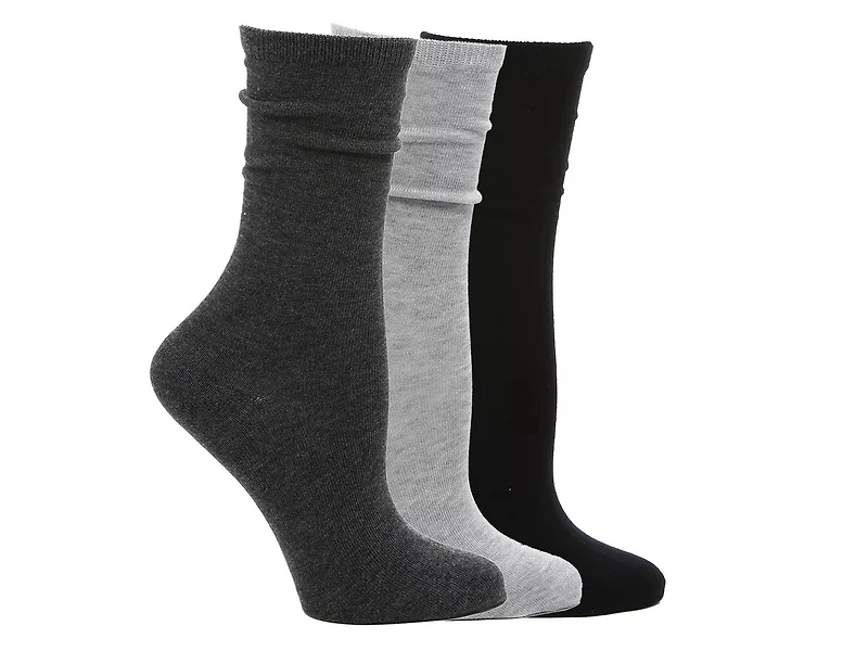 Solid Women's Crew Socks - 3 Pack