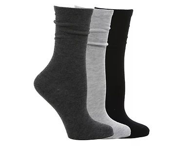 Solid Women's Crew Socks - 3 Pack
