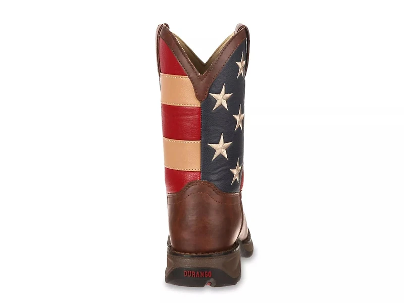 Patriotic Flag Cowboy Boot - Kids'