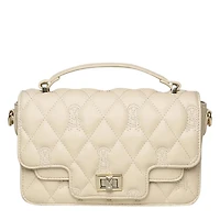 Women's Quilted Top Handle Bag Bone