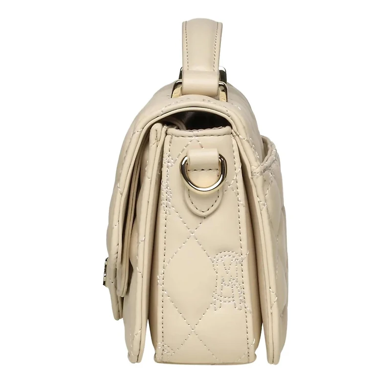 Women's Quilted Top Handle Bag Bone