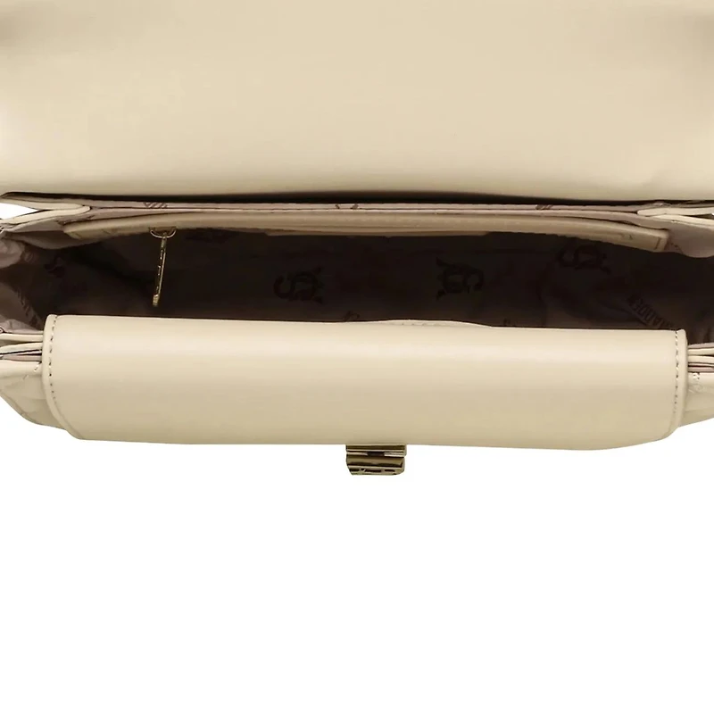 Women's Quilted Top Handle Bag Bone