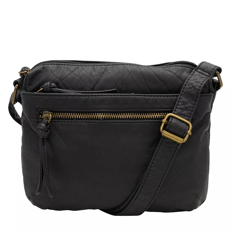 Women's Multi Zip Crossbody Bag