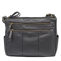 Women's Double Zip Shoulder Bag
