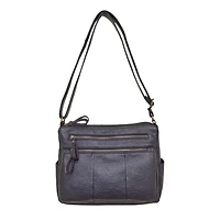 Women's Double Zip Shoulder Bag