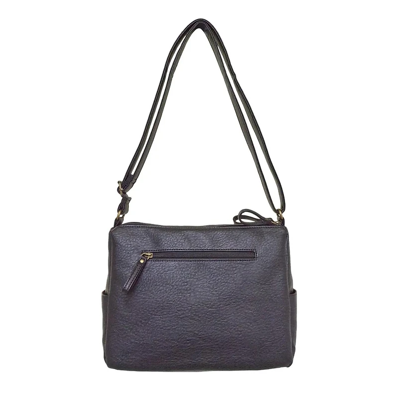 Women's Double Zip Shoulder Bag