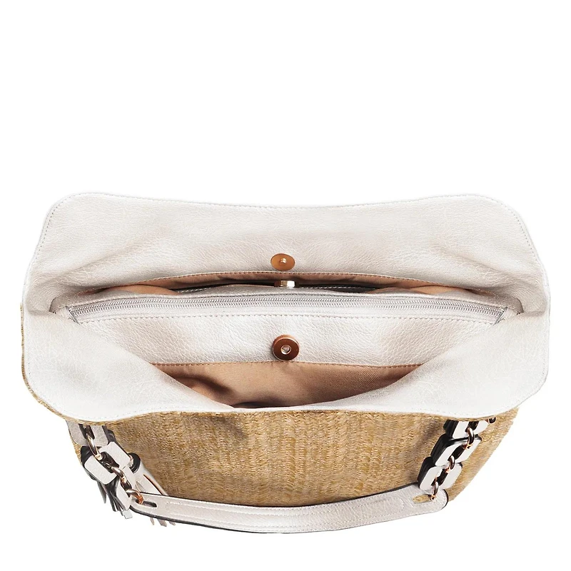 2 Tone Tassel Shoulder Bag