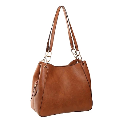 Triple Compartment Shoulder Bag