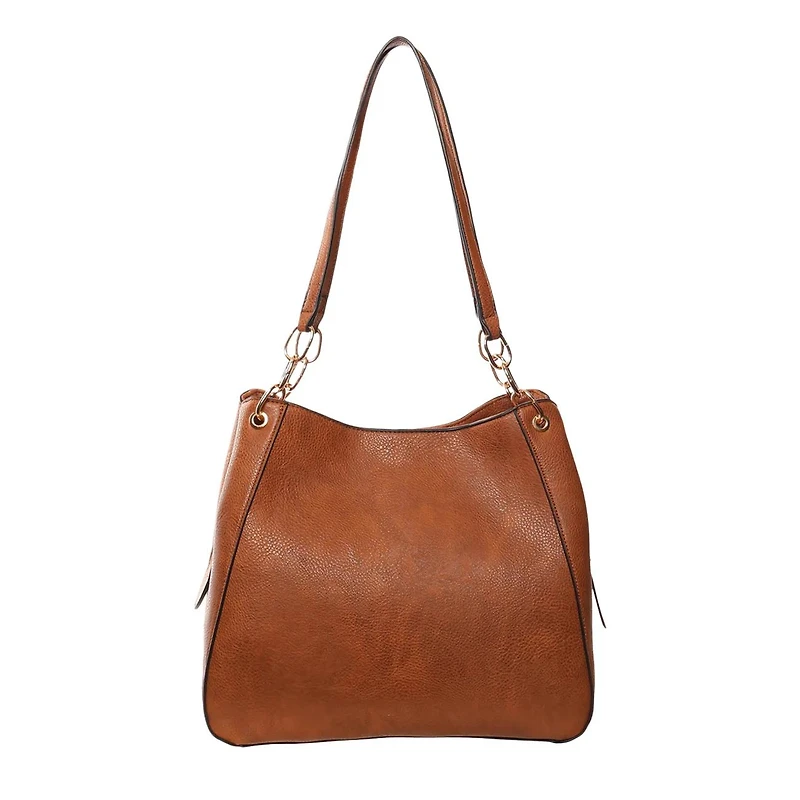 Triple Compartment Shoulder Bag
