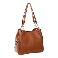 Triple Compartment Shoulder Bag