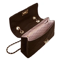 Quilted Faux Suede Crossbody