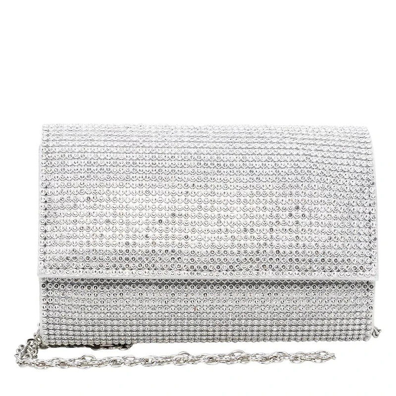Foldover Rhinestone Clutch