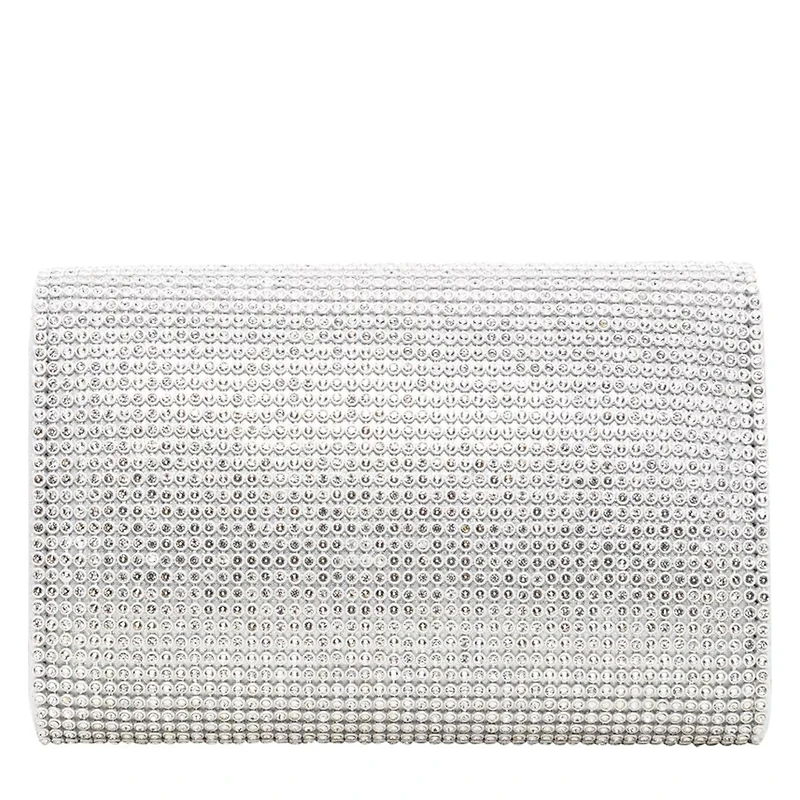 Foldover Rhinestone Clutch
