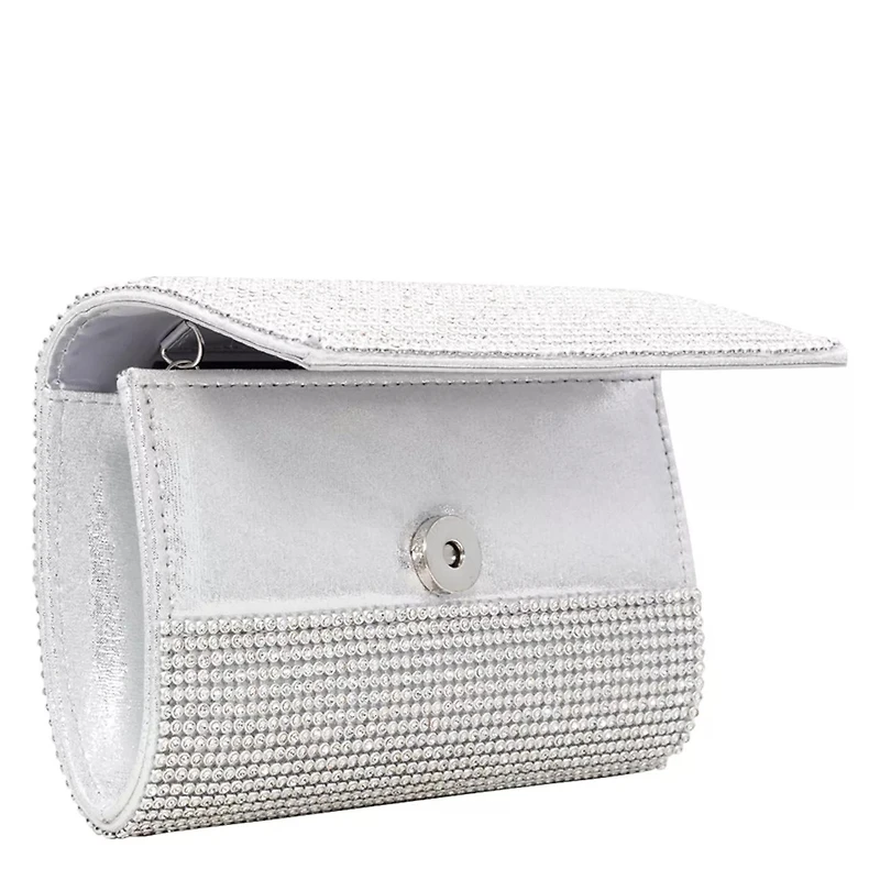 Foldover Rhinestone Clutch